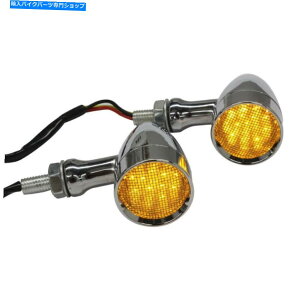 N[p[c Harley Â߂ChromeߐF̃I[goC̓_LEDu[L̎sMCg Chrome Amber Motorcycle Blinker LED Brake Running Turn Signal Light For harley A