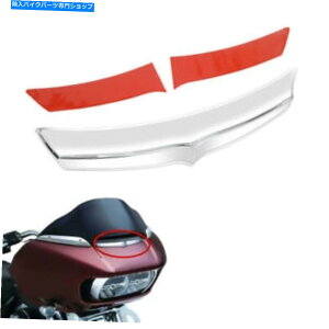 �N���[���p�[�c �n�[���[���[�h�O���C�hFltrx CVO 2015-2019�̂��߂�1x�N����ABS�t�F�A�����O�x���g�A�N�Z���g�g���� 1X Chrome ABS Fairing Vent Accent Trim For Harley Road Glide FLTRX CVO 2015-2019�y���s�A���i�z