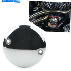 クロームパーツ 2ホールクロームドームポイントカバーソフトビッグトウィンはハーレータイミングイグニッションタイマー 2Hole Chrome Domed Points Cover Softail Bigtwin For Harley Timing Ignition Timer