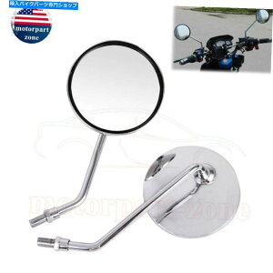 N[p[c yAI[goC~[EhX^COXe10mmXN[^[N[jo[T Pair Motorcycle Mirror Round Stock Style Long Stem 10mm Scooter Chrome Universal