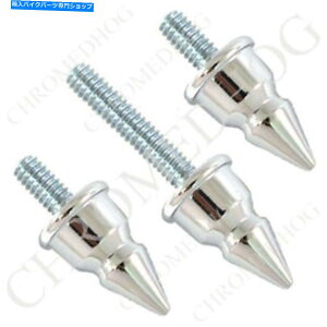 N[p[c 14Abvn[[̂߂Impaler Spik Chromerbg̃A~jEhKX̃EBhXN[{g Impaler Spike Chrome Billet Aluminum Windshield Windscreen Bolt for 14-up Harley