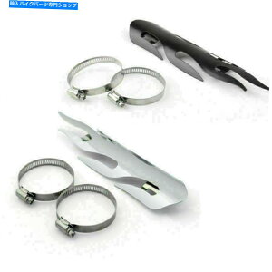 N[p[c Cafe Racer Bobber û߂̃NrC}t[pCvMV[hJo[q[K[h Chrome Exhaust Muffler Pipe Heat Shield Cover Heel Guard For Cafe Racer Bobber U