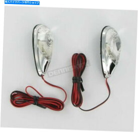 クロームパーツ K＆Sクリアレンズ/赤LEDミニボルトフラッシュマウントクロームマーカーライト - 25-9501B K & S Clear Lens / Red LED Mini Bolt Flush-Mount Chrome Marker Lights - 25-9501B