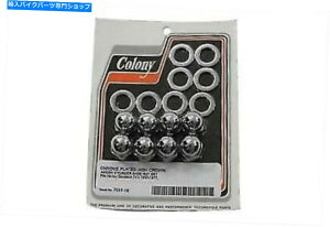 N[p[c VcCV_[x[XNhOibcƐ@7017-16 V-Twin Cylinder Base Chrome Acorn Nut and Washer 7017-16