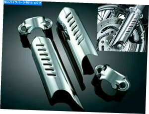 �N���[���p�[�c Harley Heritage Softail Classic FLSTC FLSTN�̂��߂̃N�������t�H�[�N���b�O���N�^�[ Chrome Lower Fork Leg Deflectors For Harley Heritage Softail Classic FLSTC FLSTN�y���s�A���i�z