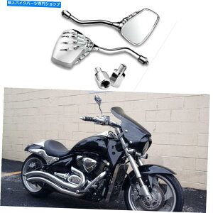 N[p[c XPgXJnhI[goC~[Y؃uo[hM90 C90 M50̂߂̃N Skeleton Skull Hand Motorcycle Mirrors Chrome For Suzuki Boulevard M90 C90 M50