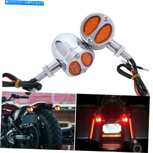 N[p[c Harley Davidson̂߂Chrome RedߐF̃I[goCLED̉]Mu[Le[Cg Chrome Red Amber Motorcycle LED Turn Signal Brake Tail Light For Harley Davidson