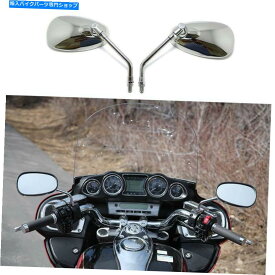 クロームパーツ カワサキvulcan 1700 VoyagerのためのChromeオートバイリアビューサイドミラー10mm Chrome Motorcycle Rear View Side Mirrors 10mm For Kawasaki Vulcan 1700 voyager