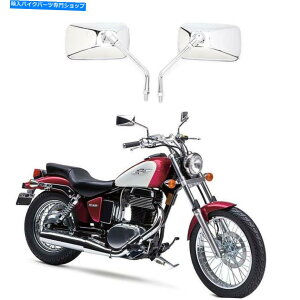 N[p[c Suzuki Boulevard S40 C50 C50T C90 Â߂̃NI[goC̒`̃TCh~[ Chrome Motorcycle Rectangle Side Mirrors for Suzuki Boulevard S40 C50 C50T C90 A