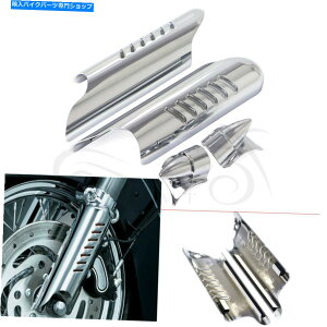 �N���[���p�[�c Harley Touring Electra Street Tri Glide CVO�̂��߂�Chrome Lower Fork�̃��b�O���N�^�[ Chrome Lower Fork Leg Deflectors For Harley Touring Electra Street Tri Glide CVO�y���s�A���i�z