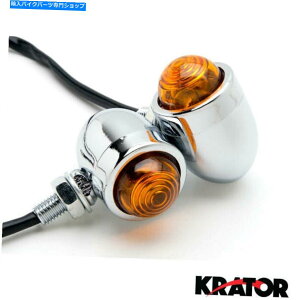 N[p[c XYL[ṽJbgXFZ50̂߂2Chrome Amber^[MCg 2 pcs Chrome Amber Turn Signals Lights For Suzuki Moped Cutlass FA50 FZ50