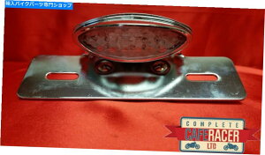 N[p[c iL18jJtF[T[AXgbve[CgNALbgACAhv[guPbgN (L18)CAFE RACER REAR STOP TAIL LIGHT CLEAR CAT EYE & PLATE BRACKET CHROME