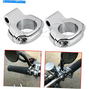 N[p[c HarleypyAN[1''handlebarI[goC~[}Egz_[NvA_v^ Pair Chrome 1''Handlebar Motorcycle Mirror Mount Holder Clamp Adaptor For Harley