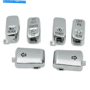 N[p[c N[6 PCXCb`LbvZbg1996-2010WIȂ̃n[[_rbh\f Chrome 6 Pc Switch Cap Set 1996-2010 Harley-Davidson models without Radio