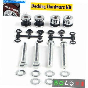 N[p[c n[[\tgt@bg{[CFLSTF 2003-2017̂߂̃n[hEFALbĝ߂̃n[hEFALbg Chrome Sissy Bar Docking Hardware Kit For Harley Softail Fatboy FLSTF 2003-2017