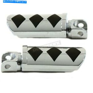 �N���[���p�[�c Wyatt Gatling Chrome Diamond�X�^�C�����߉\�ȃt�b�g�y�b�O - 27-3560 Wyatt Gatling Chrome Diamond Style Adjustable Footpegs - 27-3560�y���s�A���i�z