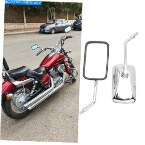 �N���[���p�[�c �z���_�V���h�E�X�s���b�g�G�A��ACE 750 1100�č� Chrome Rectangle Motorcycle Mirrors for Honda Shadow Spirit Aero ACE 750 1100 US