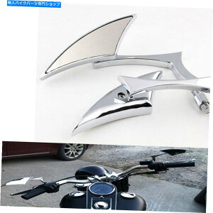 N[p[c 8mm10mm̂߂2xjo[TN[̃I[goC]Ԃ̃obN~[ 2x Universal Chrome Arrow Motorcycle Bike Rearview Mirror For 8mm&10mm Threaded