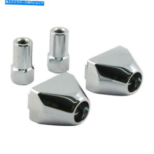 �N���[���p�[�c Achspanner�G���h�L���b�v�s���~�b�h�N�����p�n�[���[ - Davidson Big Twin�AXL 73-01 Achspanner End Caps Pyramid Chrome For Harley - Davidson Big Twin, XL 73-01�y���s�A���i�z