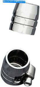 N[p[c hbOXyV[atNz[X̓Nv3/8in DS-096608ŏI܂B Drag Specialties Grooved Chrome Hose Ends with Clamps 3/8in DS-096608