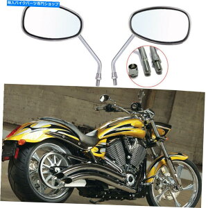 N[p[c rNg[Xg[g̃WbN|bgn}[8̂߂10mmNI[goC̔wʐ}TCh~[ 10MM CHROME MOTORCYCLE REAR VIEW SIDE MIRROR FOR Victory Street Jackpot Hammer 8