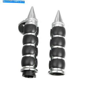 �N���[���p�[�c 25mm�N���[�����^���n���h�O���b�v�I�[�g�o�C�o�[�X�p�C�N�X���b�g���A�V�X�g�n�[���[ 25mm Chrome Metal Hand Grips Motorcycle Bar Spike Throttle Assist Fit for Harley