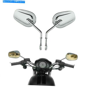 �N���[���p�[�c Harley Fatboy Road Toul Glide V-Rod Flt�p�N���[���I�[�o���o�b�N�T�C�h�~���[ Chrome Oval Rearview Side Mirrors For Harley Fatboy Road Tour Glide V-Rod FLT�y���s�A���i�z