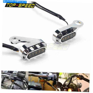 N[p[c n[[X|[cX^[̂߂̃~jLED^[VOiCgnho[̃uN[CWP[^v Mini LED Turn Signal Light Handlebar Blinker Indicator Lamp For Harley Sportster