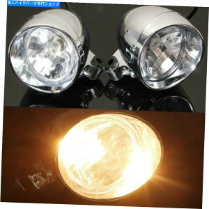 N[p[c n[[̂߂2pcs 4 ''NI[goC̒eۃtgwbhCgtHOvv 2Pcs 4'' Chrome Motorcycle Bullet Front Headlight Fog Light Lamp for Harley