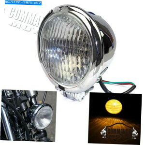 クロームパーツ Harley SuftailのカスタムFXSTC Dyna Bobberのためのクロムクールなベイツのヘッドライトヘッドランプ Chrome Cool Bates Headlight Headlamp For Harley Softail Custom FXSTC Dyna Bobber
