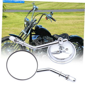 N[p[c Harley Davidson Softail Dyna Bobber ChopperpN[EhI[goC̃~[ Chrome Round Motorcycle Mirrors For Harley Davidson Softail Dyna Bobber Chopper