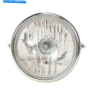 N[p[c 1s[X6.9 "،΂̂߂̃jo[TI[goCN[wbhCgdwbhv125 1Pcs 6.9" Universal Motorcycle Chrome Headlight Bulb Head Lamp For Suzuki EN 125
