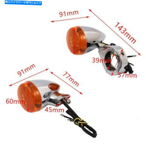 N[p[c 4{̃I[goCNLEDO39mm^[MtH[NNvCg 4x Motorcycle Chrome LED Front Rear 39mm Turn Signal Fork Clamp Light For Harley