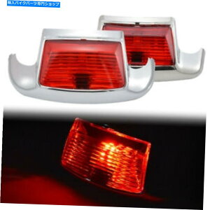 �N���[���p�[�c Harley Heritage Susfail Tour Glide Flt�̂��߂�LED���C�g�y�A Pair Chrome Fender Tip Trim LED Light For Harley Heritage Softail Tour Glide FLT�y���s�A���i�z