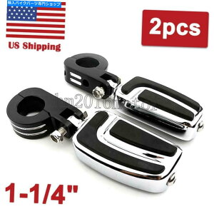 N[p[c I[goC1 1/4 "NbVnCEFCo[GWK[htbgyO}EgNvN Motorcycle 1 1/4" Crash Highway Bar Engine Guard Foot Pegs Mount Clamp Chrome