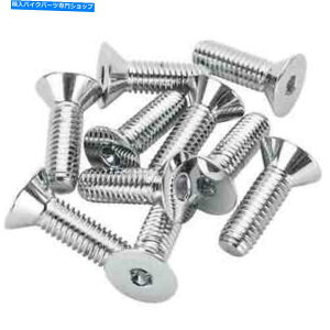 �N���[���p�[�c �R���j�[��FHS-175 3 / 8-16 x 1-1 / 4�����N�����t���b�g�w�b�h�A�����{���g10�p�b�N�A�����J Colony #FHS-175 3/8-16 x 1-1/4 length Chrome Flat Head Allen Bolt 10 pack USA