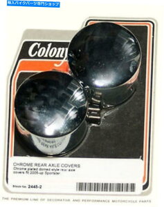 N[p[c n[[05-07 XLh[^̌㕔ԎJo[ZbgNRj[2445-2 Harley 05-07 XL Domed Style Rear Axle Cover Set Chrome Colony 2445-2