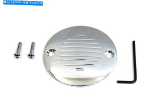 N[p[c Harley Big Twin 84-99 Sportster 04-17̂߂̃Nat^C}[|CgJo[ Chrome Grooved Timer Points Cover for Harley Big Twin 84-99 Sportster 04-17