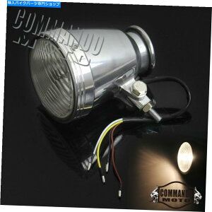 N[p[c Harley Chopperŝ߂1pcI[goCN[4 "wbhCgX|bgCg̒eۃA~jE 1Pc Motorcycle Chrome 4" Headlight Spotlight Bullet Aluminum For Harley Choppers