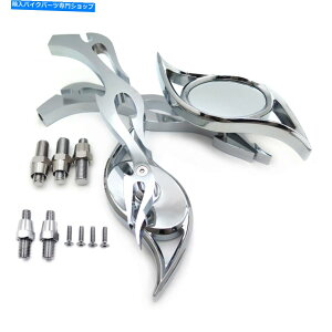 N[p[c N[rbg̒mb̖ڂ𑖂~[ׂ͂Ẵz_//؏m Chrome Billet Wisdom Eye Running Mirrors Fit All Honda /Kawasaki /Suzuki Cruiser