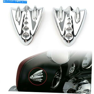 クロームパーツ ハーレーストリートグライド06-13のためのカバープレートクロムの内側フェアリングミラーブロック Inner Fairing Mirror Block Off Cover Plates Chrome for Harley Street Glide 06-13