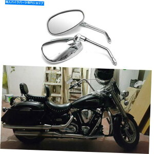 N[p[c }n[hX^[~bhiCgVo[ĥ߂̃NI[goCAr[TCh~[ Chrome Motorcycle Rear View Side Mirrors For Yamaha Road Star Midnight Silverado