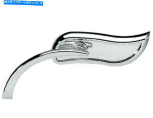 クロームパーツ Arlen Nessマイクロダイキャストアップスウィート左ミラー、クロム(13-048) Arlen Ness Micro Die-Cast Upswept Left Mirror, Chrome (13-048)