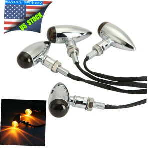 �N���[���p�[�c 3�{�N���[���^�[���V�O�i���Ɩ��n�[���[���[�h�O���C�h�E���g���t���g�t���gXL1200C 4x Chrome Turn Signals Lights Fit for Harley Road Glide Ultra FLTRU FLTR XL1200C