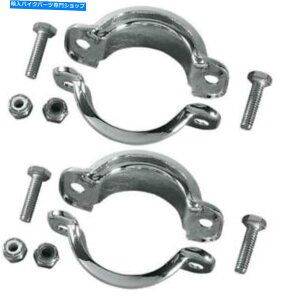 �N���[���p�[�c DS�N���[���}�t���[�N�����v�p�h���b�_�[�n�[���[�_�r�b�h�\���G���N�g���O���C�h/�c�A�[�O���C�h DS Chrome Muffler Clamps for Dressers Harley Davidson Electra Glide/Tour Glide�y���s�A���i