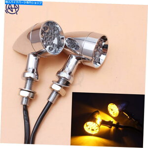 N[p[c Harley Honda Yamaha Suzukî߂15ledsN[^Ao[CgMCg 15LEDS Chrome Metal Amber Light Turn Signal Light for Harley Honda Yamaha Suzuki