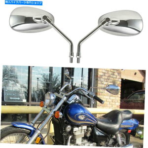N[p[c 胔JVN 500 900 CRIUSER̂߂ChromeI[goC~[10mmjo[T Chrome Motorcycle Mirrors 10mm Universal For Kawasaki Vlucan VN 500 900 Criuser