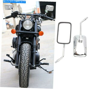 �N���[���p�[�c �z���_�V���h�E�t�@���g���X�s���b�g�G�A��ACE 750�̂��߂̃N���������`�̃I�[�g�o�C�̃~���[ Chrome Rectangle Motorcycle Mirrors for Honda Shadow Phantom Spirit Aero ACE 750