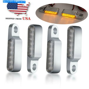 N[p[c 4{̏^̃I[goC̓^[VOi̓_ŃCgCWP[^Ao[vNč 4X Mini Motorcycle LED Turn Signals Blinker Light Indicator Amber Lamp Chrome US