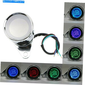 N[p[c LCDfW^I[goCQ[Wjo[TXs[h[^[^R[^[svN LCD Digital Motorcycle Gauge Universal Speedometer Tachometer Odometer Chrome